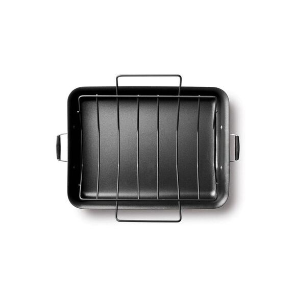 Calphalon -  Hard Anodized Aluminum Silicone Roaster  Black - Picture 1 of 2